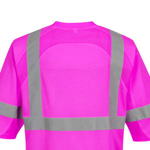 Camiseta de Seguridad de Alta Visibilidad con Impresión Personalizada, Uniforme Industrial Reflectante, 100% Poliéster, ANSI/ISEA 107 Clase 2/3, para Hombre - Product Image 4