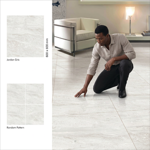 Kiyara Beige GVT PGVT Porcelain <b>Floor</b> Tiles 600x600mm Polished Marble Look for Showrooms - Product Image 4