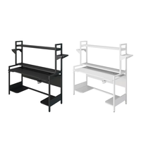 Bureau de jeu ergonomique personnalisé, bureau pour joueurs PC, bureau de sport électronique, grand bureau d'étude pour ordinateur avec étagère de rangement