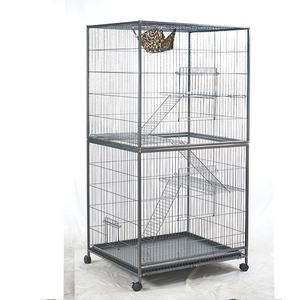 Büyük kediler için en iyi fiyat açık evcil hayvan kafesi <span class=keywords><strong>Metal</strong></span> ve demir inşaat ile hayvan desen plastik tepsi palet içinde paketlenmiş - Product Image 1