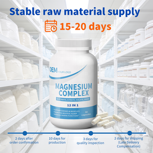 Cápsulas de Complejo de Magnesio 12 en 1 de Marca Privada OEM, Tamaño Estándar, Cumple con el Código de Barras, Suministro Estable, Prueba COA de Terceros - Product Image 3