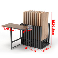 Présentoir de sol moderne sur mesure pour carreaux de bois et marbre, rotatif à 360 degrés, coulissant, écologique, pour la vente au détail