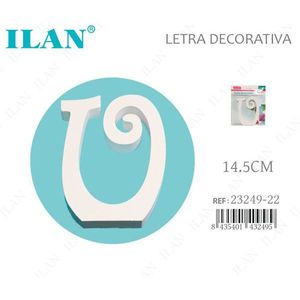 Lettera Decorativa U di Ilan 14,5 Cm Bianca, Arte da Parete per Arredamento Casa - Product Image 3