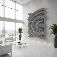 Art mural paramétrique, panneau mural architectural personnalisé à effet de vague 3D, pour hall d'hôtel, bureau, centre commercial, projet commercial