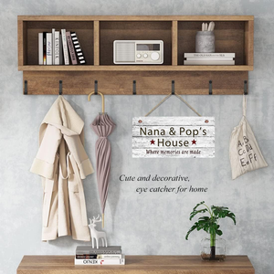 Targa in Legno '<span class=keywords><strong>Casa</strong></span> di Nonna e Nonno' Dove Sono Nati i <span class=keywords><strong>Ricordi</strong></span>, Decorazione da Appendere, Regalo per Nonni - Product Image 5