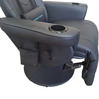Chaise de jeux de luxe en cuir PU, avec porte-gobelet, fauteuil de bureau de jeu, tout Style de course noir, canapé avec repose-pieds