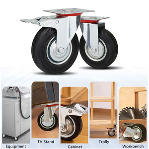 Castor Wheels Hersteller Top Plate 3 Zoll 3,5 Zoll 4 Zoll 5 Zoll 6 Zoll 8 Zoll Industrial Swivel <span class=keywords><strong>Rubber</strong></span> <span class=keywords><strong>Caster</strong></span> Wheels - Product Image 3