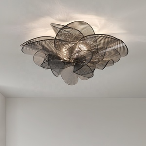 Lámpara de <span class=keywords><strong>techo</strong></span> de flores simples LED moderna de diseño para dormitorio, sala de estar, comedor, decoración de Villa para el hogar - Product Image 2