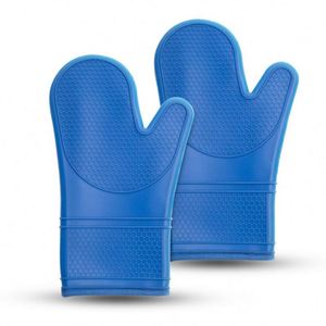 Heat Resistant Silicone Oven Mitts Set Soft Quilted Lining Extra <b>Long</b> Waterproof Flexible <b>Gloves</b> for Cooking and BBQ Kitchen - Product Image 6