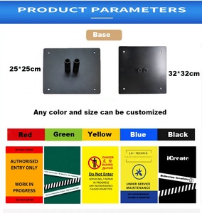 Barriera di Sicurezza Pieghevole Portatile in Plastica, Facilmente Assemblabile, per Esterni, Manutenzione Ascensori e Sicurezza - Product Image 4