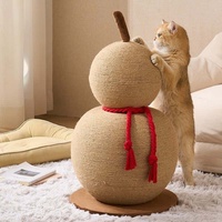 Griffoir pour chat de luxe en forme de gourde, mignon, en corde de chanvre, design vertical, avec boule, extra-haut, très durable, ne perd pas ses fibres