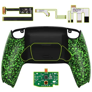 Rubberized Green Rise 2.0 Remappable Back Paddles Back Housing Remap Kit Support PS5 Controller BDM 010 & BDM 020