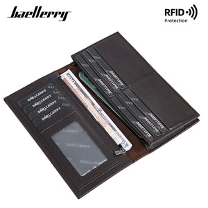 Portefeuille long pour homme Baellerry avec fermeture éclair, protection RFID, emplacements multiples pour cartes, utilisation quotidienne - Product Image 4