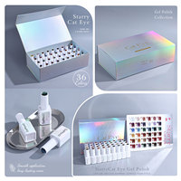 Pour vernis gel DIY effet œil de chat étoilé 18ml 36 couleurs Végan Non-toxique Écologique Vernis à ongles UV LED Marque privée