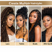 Extensions de cheveux humains bouclés afro, cheveux Remy en vrac pour tresses et dreadlocks, vente en gros, 100% cheveux humains véritables, teintables