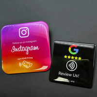 NFC-Chip Kontaktlose IC-Karte Acryl-Tischaufsteller für Restaurantmenü Google-Bewertung Check-in-Tafel