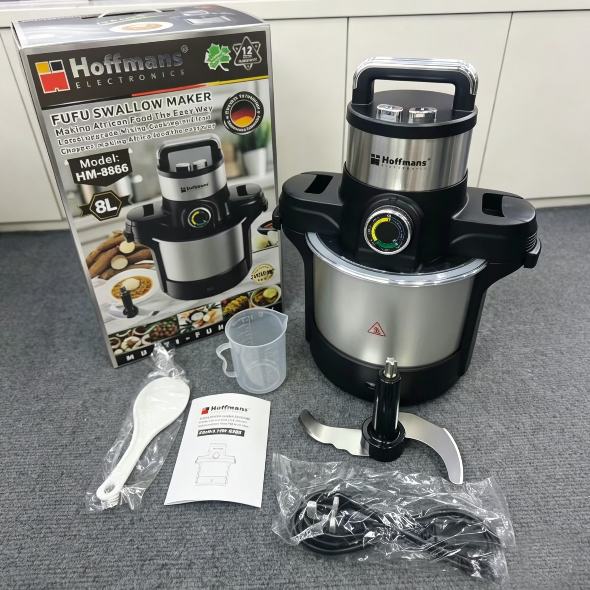 Hoffmans  Fufu Swallow Maker, Yam Pounder & Food Mixer 8L