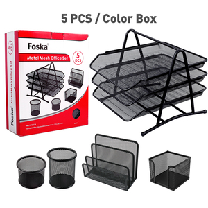Foska a buon mercato acciaio laccato forte e spessa maglia metallica forniture <span class=keywords><strong>da</strong></span> ufficio <span class=keywords><strong>da</strong></span> tavolo organizzatore Multi-funzione porta penne <span class=keywords><strong>da</strong></span> ufficio - Product Image 2