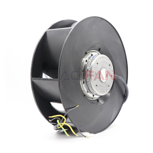 พัดลมอุตสาหกรรมแบบแรงเหวี่ยง R2D225-AV02-15 ขนาด 225 มม. 400VAC 2550 รอบต่อนาที 820CFM 230 วัตต์ แบบใบพัดภายนอก สำหรับงาน HVAC - Product Image 2