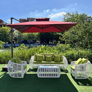 Canapé d'extérieur en <span class=keywords><strong>rotin</strong></span> blanc simple et créatif pour jardin, patio, extérieur creux, meubles à <span class=keywords><strong>pendule</strong></span>, canapé en <span class=keywords><strong>rotin</strong></span> simple imperméable à l'eau et au soleil - Product Image 1