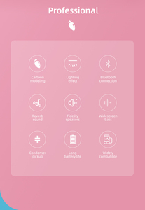 K5 Trẻ Em USB Microphone Loa Di Động Không Dây LED Karaoke Condenser Microphone Với Cà Rốt Thiết Kế - Product Image 5