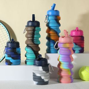 Bouteille d'eau pliable en silicone de qualité alimentaire, étanche, pour la vente en gros, idéale pour les voyages, personnalisable - Product Image 2