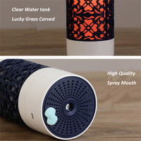 Diffuseur d'huiles essentielles ultrasonique YINHI pour voiture, extérieur, maison, mini humidificateur USB en plastique 250 ml avec LED à changement de couleur