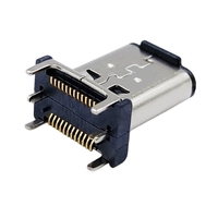 Connecteur USB-C femelle SMT 16 broches de type surélevé, à rangée unique, pour charge et transfert de données sur PCB