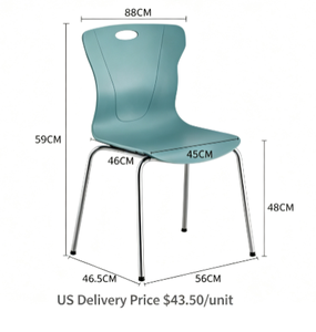 US Delivery BIFMA Certified <b>Stackable</b> Waterproof Plastic <b>Dining</b> <b>Chairs</b> | Modern Design for Apartment & Villa Use Fast Shipping - Product Image 4