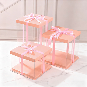 Caja <span class=keywords><strong>de</strong></span> Plástico Transparente para Pasteles <span class=keywords><strong>de</strong></span> Grado Alimenticio, <span class=keywords><strong>de</strong></span> 4, 6, 8, 10 y 12 Pulgadas, para Exhibición, Empaque y Almacenamiento <span class=keywords><strong>de</strong></span> Pasteles <span class=keywords><strong>de</strong></span> Boda y Cumpleaños, Venta al Por Mayor - Product Image 2