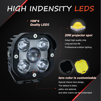 Projecteur LED Cube ZDF5 24V 12V 120W DRL pour Moto, Voiture, Bi-LED, Projecteur Auxiliaire, Feu Antibrouillard, Lumière Stroboscopique