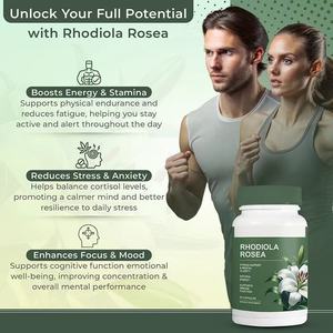 Rhodiola Rosea 500mg 3% Rosavin, soulagement du stress et concentration accrue, 60 capsules, extrait de Rhodiola Rosea, complément alimentaire pour adultes en capsules. - Product Image 3
