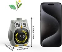 Minuteur visuel en plastique le plus vendu, en forme de hibou, 99 minutes, gestion du temps, compte à rebours, compte à rebours progressif, minuteur visuel numérique pour enfants