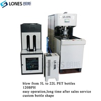 LS-B20L semi-automatique en plastique PET 5 gallons machine de moulage par soufflage de bouteilles d'eau 5L-25L équipement de fabrication de bouteilles PET 120BPH