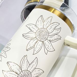 40oz Powder Coated Copper <b>Tumbler</b> Double Walled <b>with</b> Lid and <b>Straw</b> Insulated Copper Plated 40 oz <b>Tumbler</b> <b>with</b> Handle - Product Image 4