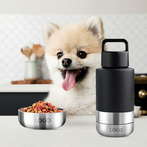 Logotipo personalizado 34oz 3 en 1 alimentador de alimentos para mascotas de acero inoxidable aislado de viaje al vacío botella de agua portátil para perros - Product Image 6