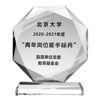 Trofeo de Cristal Facetado de Lujo con Diseño de Logotipo Personalizado para Eventos Empresariales, Premios de Campeonato, Reconocimiento y Premios