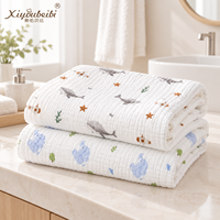Couverture Bébé en Mousseline 100% Coton 6 Couches 110x110cm Douce et Respirante pour Nouveau-né, Couverture d'Emmaillotage, Vente en Gros OEM ODM