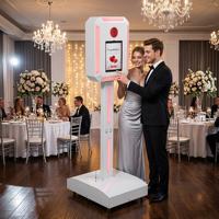 Anneau lumineux LED portable Roamer, coque de photobooth, support selfie, machine kiosque, flight case, métal, pour 1 à 7 personnes