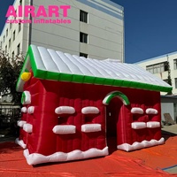 Tente de maison de Noël gonflable personnalisée Xmas Santa Grotto pour les activités de plein air