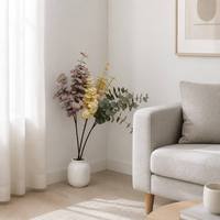 Plantes de fougère artificielles réalistes, fabriquées à la main; buisson de verdure synthétique en plastique pour