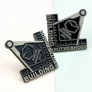 Hot Sale High Quality Masonic Design Custom Plated Soft Enamel Pin Metal Crafts Lapel Pin