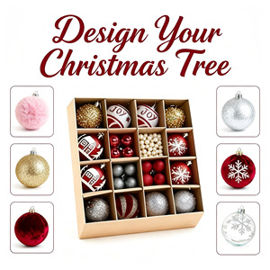 Kit de fabrication de couronnes de Noël DIY de haute qualité fait main par Yiwu Southpeak avec des boules de Noël en plastique et des décorations variées - Product Image 1