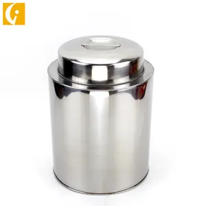 Hoge Kwaliteit Hot Koop Thee Tin Kan Met Innerlijke Deksel 410 Roestvrij Staal Thee Caddy