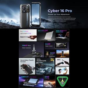 Hotwav cyper 16 Pro โทรศัพท์ที่ทนทาน, 8GB + <span class=keywords><strong>512GB</strong></span>, 6.6 inch Android 15 MediaTek MT6789H Helio G100 OCTA Core - Product Image 4