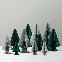 Décoration de table en papier nid d'abeille 3D personnalisée, réutilisable et pliable, écologique, pour Pâques, Noël, arbre de Noël, fêtes et maison