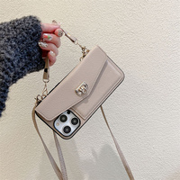 Sac à main en cuir PU sac à main portefeuille à rabat étui de téléphone pour iPhone 16 Pro Max avec fentes pour cartes support sangle lanière couverture de téléphone portable