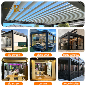 Pergola bioclimatique robuste en aluminium avec système de toit à lames orientables, résistante au vent, motorisée, pour maison de bord de mer en <span class=keywords><strong>Nouvelle</strong></span>-Zélande - Product Image 4