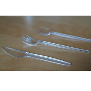 Medium duty ps cutlery clear disposable knife fork spoon