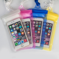 Étui de téléphone portable transparent en PVC imperméable, sac de cou pour la natation